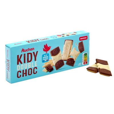 Auchan Biscuits Kidy double choc, 150g