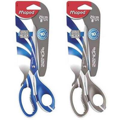 Maped Ciseaux 21cm asymétrique bimatière, 1 paire de ciseau * couleur non garantie