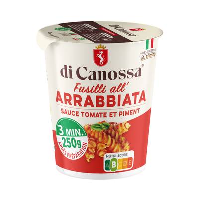 Di Canossa Fusilli Sauce Arrabbiata en cup - Fusilli All Arrabbiata, 70g