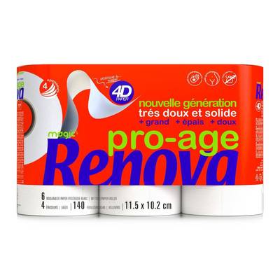 RENOVA Papier toilette Pro Age, 6 pièces