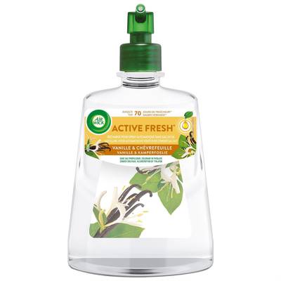 Air Wick Recharge pour diffuseur automatique sans Gaz Active Fresh 24h24 Vanille & Chevreuil, 220ml