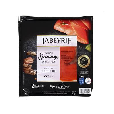 Labeyrie Saumon Fumé Sauvage du Pacifique, 2 tranches - 65g
