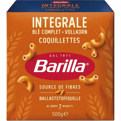 Barilla Integrale Pâtes Coquillettes au Blé Complet, 500g