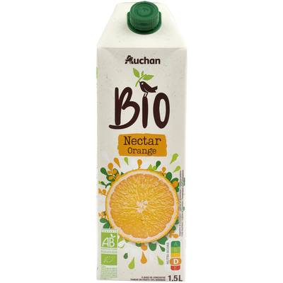Auchan BIO Nectar d'orange bio, 1,5L