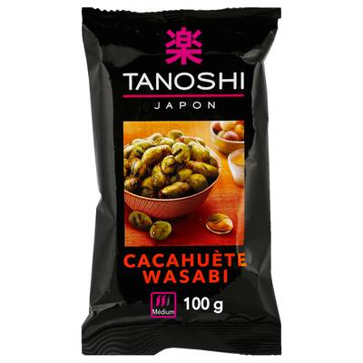 Tanoshi - Japon Cacahuètes au Wasabi - Apéritif Japonais, 100g
