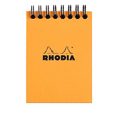Rhodia Bloc-notes à spirales 7,4 x 10,5 cm petits carreaux N°11, 160  pages