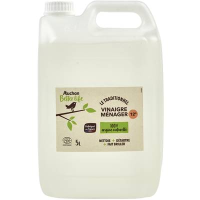 Auchan Better Life Vinaigre ménager Ecocert, 5L
