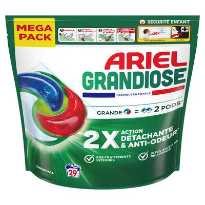 Ariel Capsules Lessive Original Grandiose, 29 capsules