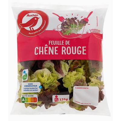Auchan Feuille de Chêne Rouge, 125g