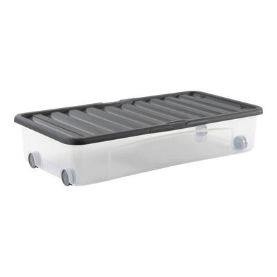 Sundis Dessous de lit ventili avec couvercle + roulettes, 35 Litres
