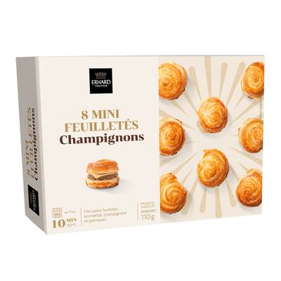 Bretzel Burgard Mini feuilletés champignons, emmental et parmesan, 110g
