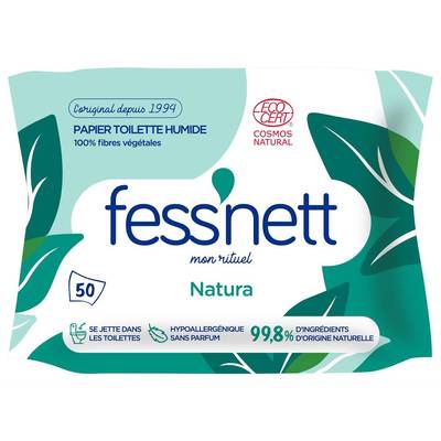 Fess Net Lingette papier toilette natura, 50 lingettes