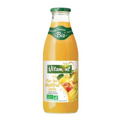 Vitamont Pur Jus Multifruits jaune bio, 1L