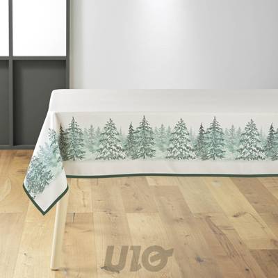 Douceur D Interieur Nappe rectangle polyster imprime christmas, 150 x 240 cm