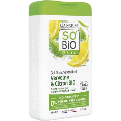So'Bio Gel douche tonifiant verveine, 450ml