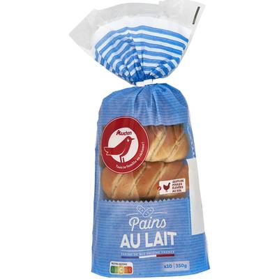 Auchan Pains au Lait, 10 pains - 350g