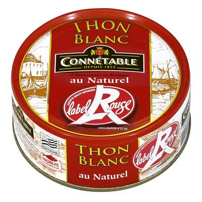 Connetable Thon Blanc germon au naturel Label Rouge, 120g