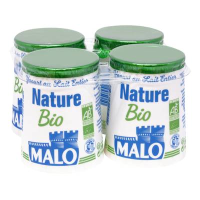 Malo Yaourt Bio Nature, 4x125g