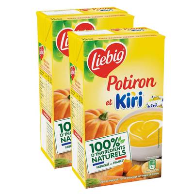 Liebig Soupe Potiron et Kiri, Lot de 2x1L
