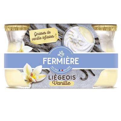 La Fermière Liégeois à la vanille, 2x120g