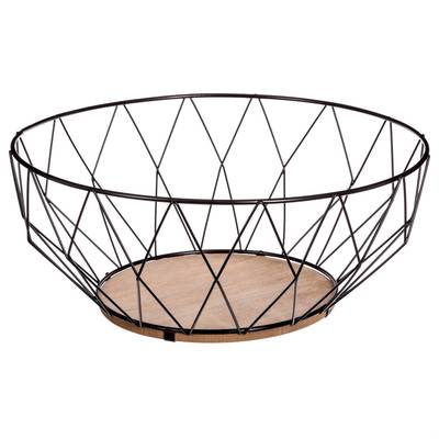 5 five Corbeille Losange Noir, 28 cm