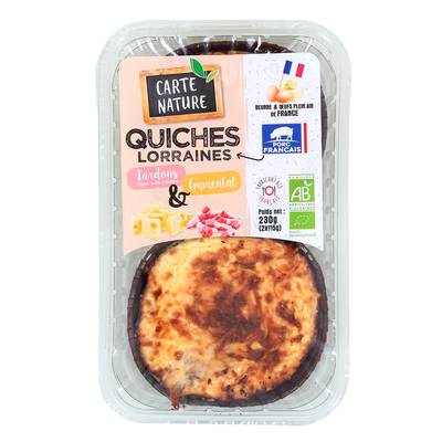 Carte Nature Quiche Lorraine bio, 2x115g