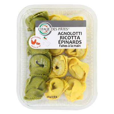 Galileo - L'Italie des Pâtes Agnolotti Ricotta et Epinards, 250g