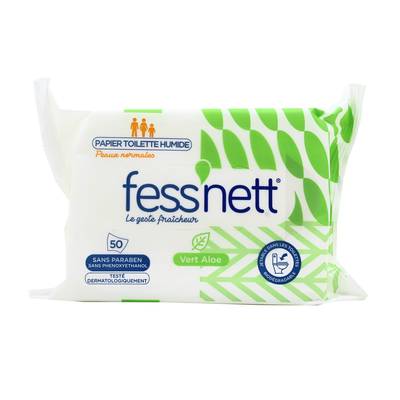 Fess Net Lingette papier toilette pour peaux normales, 50 lingettes