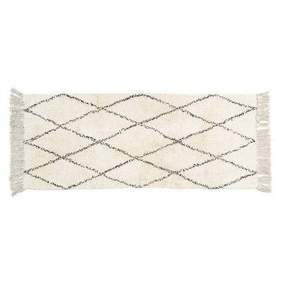 Arvix Tapis de bain coton à franges BERBERE XL, 120 x 50 cm