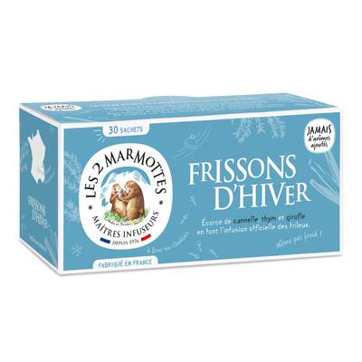 Les 2 Marmottes Infusion frissons d'hiver, 30 sachets