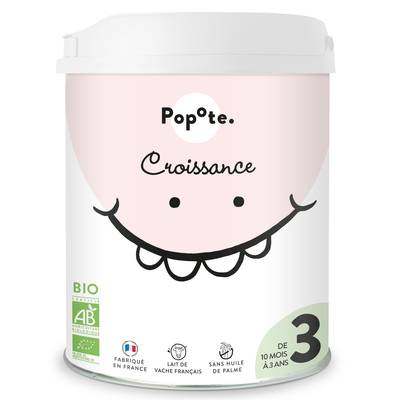 Popote Lait de Croissance Bio 3 en Poudre, Dès 10 Mois, 800g