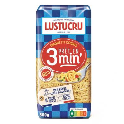 Lustucru Spaghetti Court Cuisson Rapide, 500g