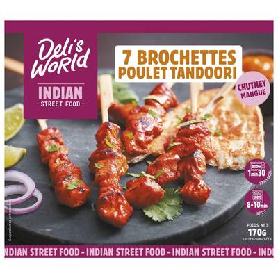 Deli's World Brochettes Tandoori, 170g