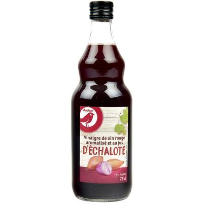 Auchan Vinaigre de vin rouge au jus d'échalote 6% d'Acidité, 75 cl