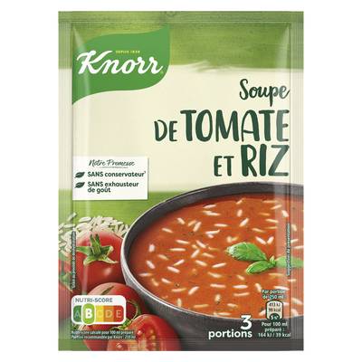 Knorr Soupe de Tomate et Riz déshydratée, 74g