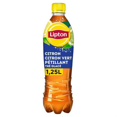 Lipton Boisson au thé glacé pétillant saveur citron, 1,25L