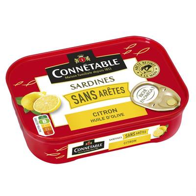 Connetable Sardines sans arêtes au citron, 140g