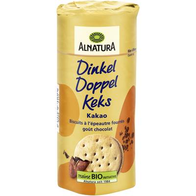 Alnatura 7 Biscuits à l'épeautre fourrés Goût Chocolat Bio, 90g