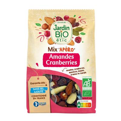 Jardin Bio Etic Mélange Amandes Cranberry bio, 130g