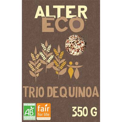 Alter Eco - Commerce Equitable Trio de quinoa Bio du Pérou, 350g