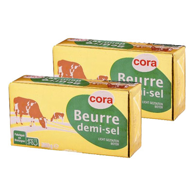 2050000218811 - Cora - Beurre plaquette 1/2 Sel