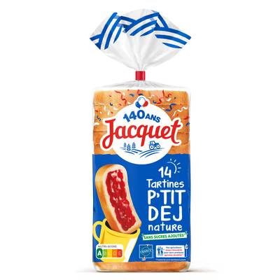 Jacquet Pain de Mie Tartine P'tit Dej, 14 tranches - 410g