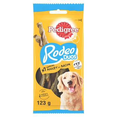 Pedigree Rodéo Duos Poulet Bacon- Récompense pour chien adulte x7, 123g