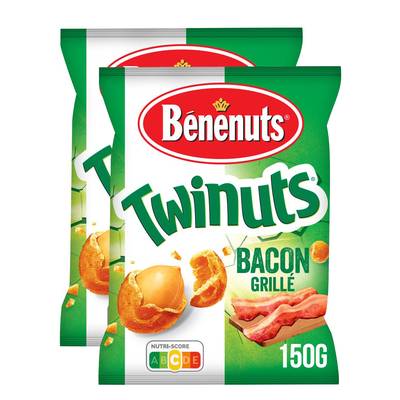 Benenuts Twinuts goût Bacon, 2x150g