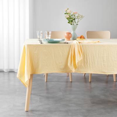 Douceur D Interieur Nappe rectangle Suzy Jaune, 140 x 240 cm