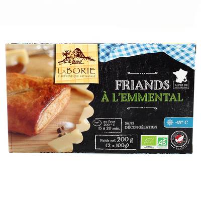 La Borie Friands à l'emmental bio, 2x100g