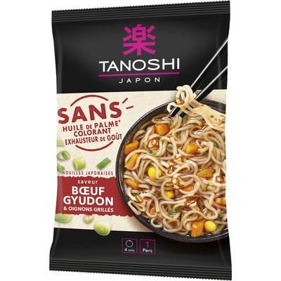 Tanoshi - Japon Nouilles Instantanées Boeuf Gyudon, 73g