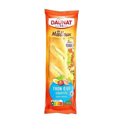 DAUNAT Sandwich Thon Oeuf Crudités, Le Moelleux, 230g