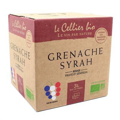 Grenache - Syrah Le Cellier Bio 12.5°, Bag in box 3L