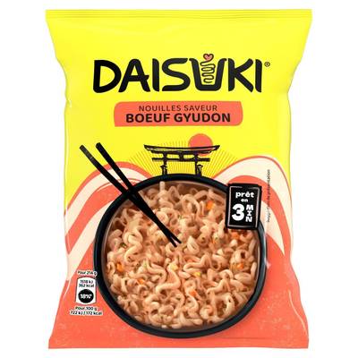 Daisuki Nouilles Instantanées Boeuf Gyudon en Sachet, 79g